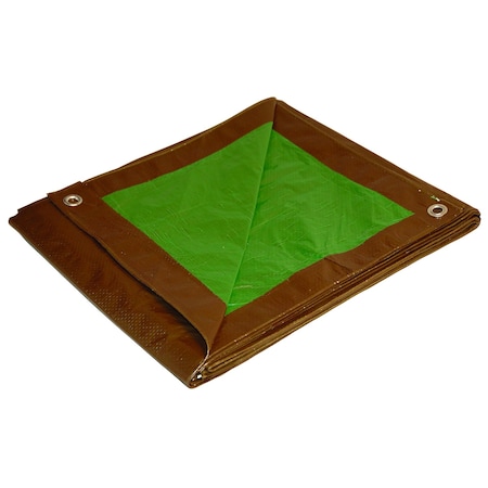 Dry Top Medium Duty Tarp, 9 ft x 12 ft, Brown/Green 10912